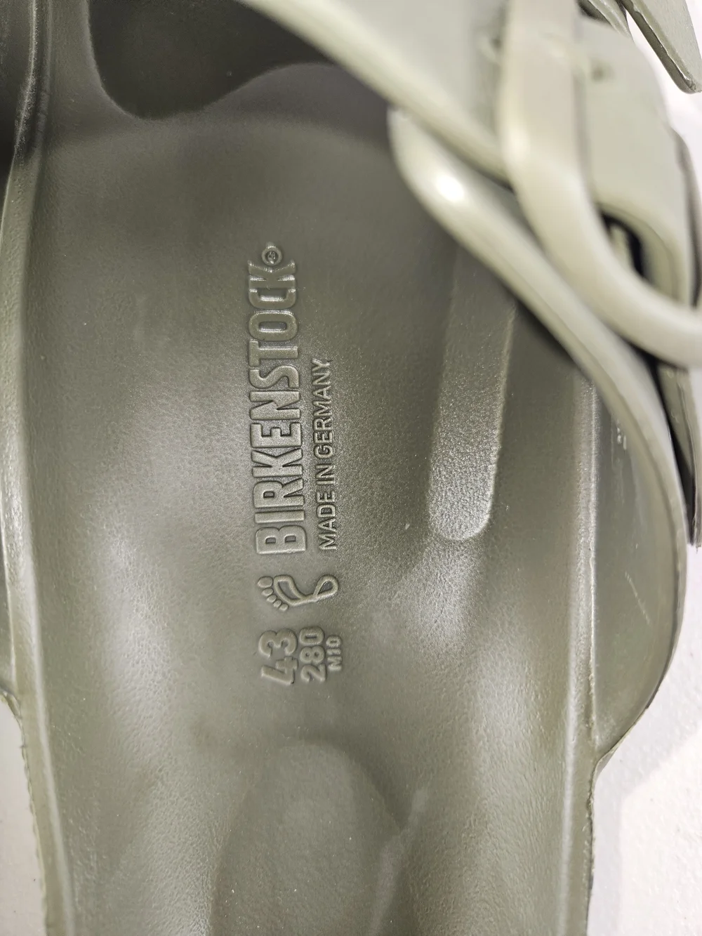 Brand New Birkenstock Olive Green Double Buckle Arizona Sandals Mens Sz 9.5-10